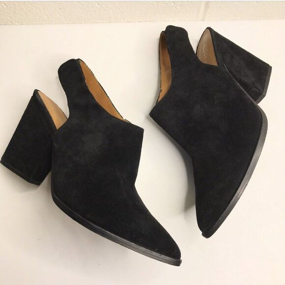 Bettye Muller Womens Black Suede Leather Slingback 4” Heels Size 9.5M - Picture 8 of 12